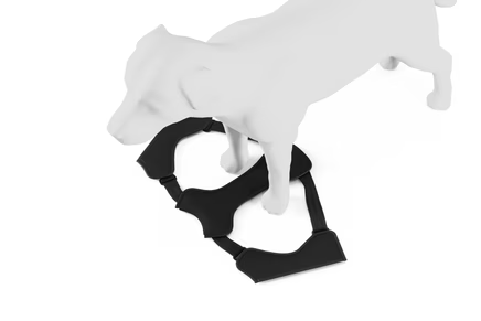 uprząż hule cappy jest zakładana przez łapy, a nie przez głowę