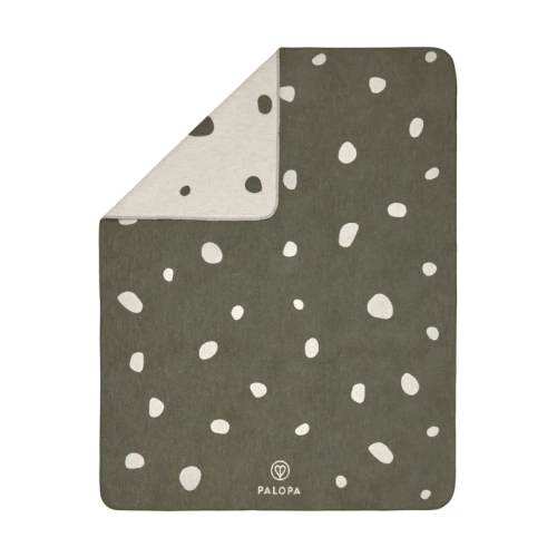 PALOPA - Koc dla psa Ida w kropki - Dark Green L