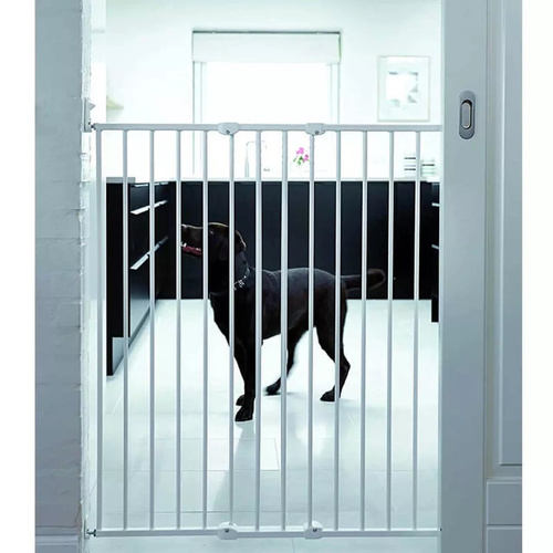 DogSpace - Charlie Extra Tall Extending Dog Gate, White (63.5-107cm)