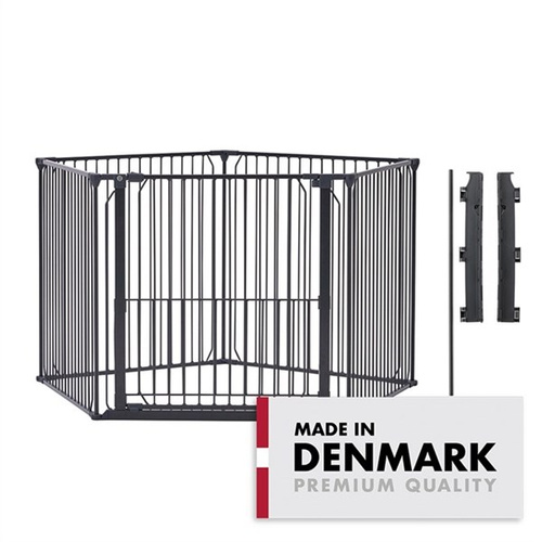 DogSpace - King Mommy+ Supreme Puppystay Pen, czarny